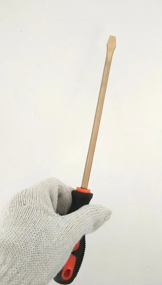 Non sparking beryllium copper alloy flat slotted screwdriver offer ISO9001 certificate