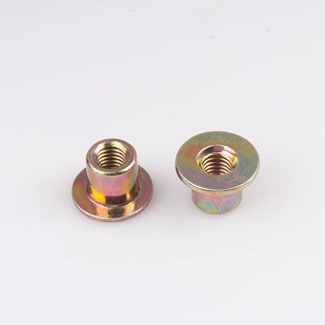 Hot Sale  Metal Zinc Plate Flat Head Metric Round Base Locking T Nut