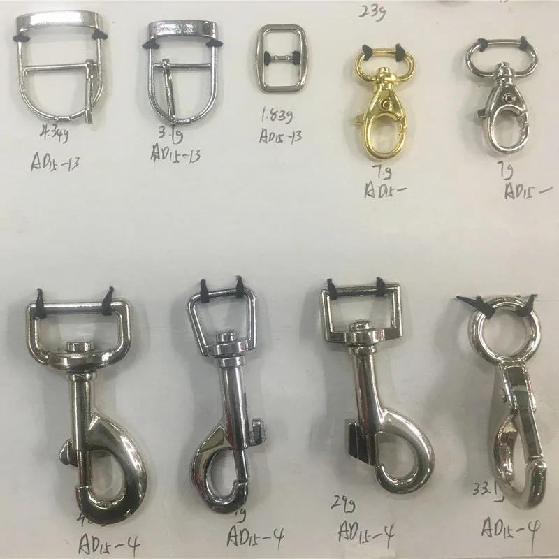 
zinc alloy swivel snap metal trolley bag parts belt clasp bowling bag accessories 