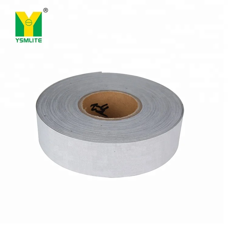 802 Silver Reflective Fabric Tape 5cm width 50 Wash Manufacture EN20471 with TC backing for workwear safety clothing