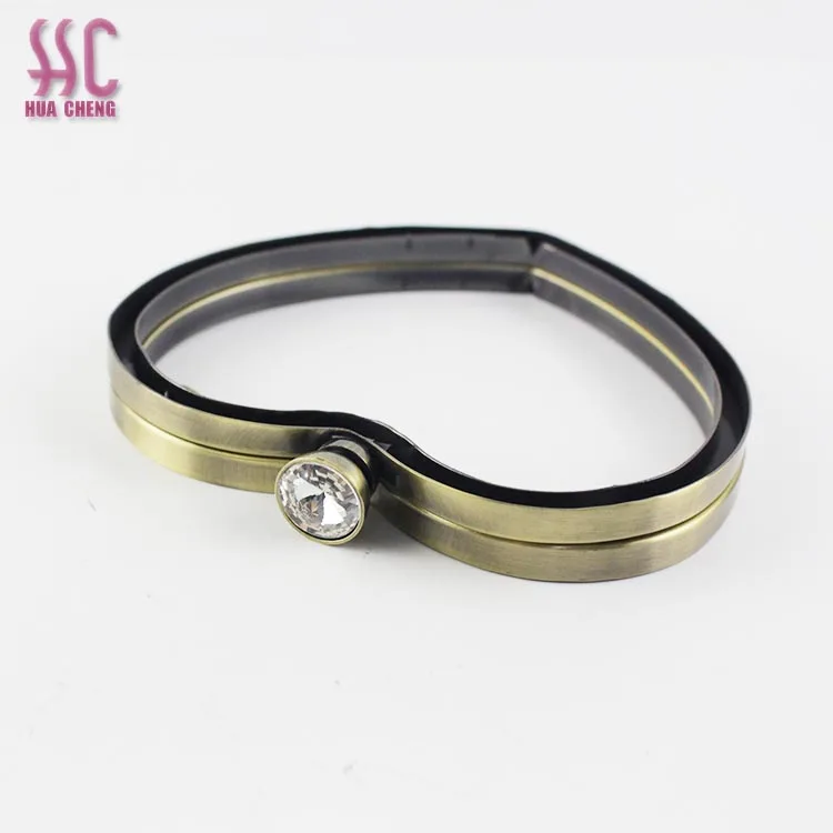 factory price new heart shape clutch box purse frame