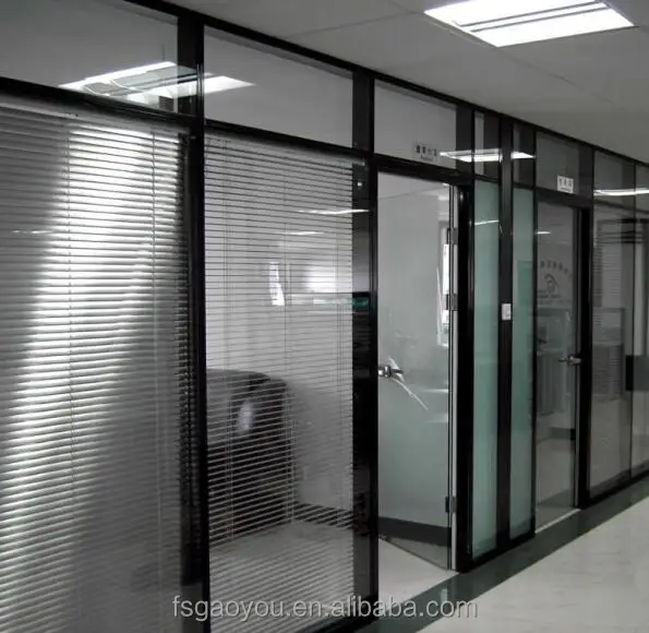 Office glass modular partition aluminum frame glass soundproof partition for office room cheap price with better quality