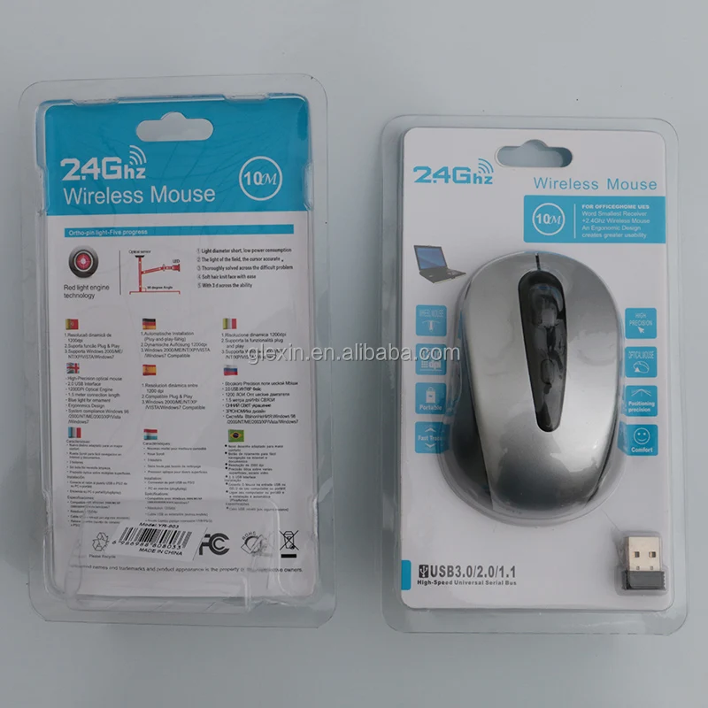 Elegant design 3D 2.4G optical mouse wireless