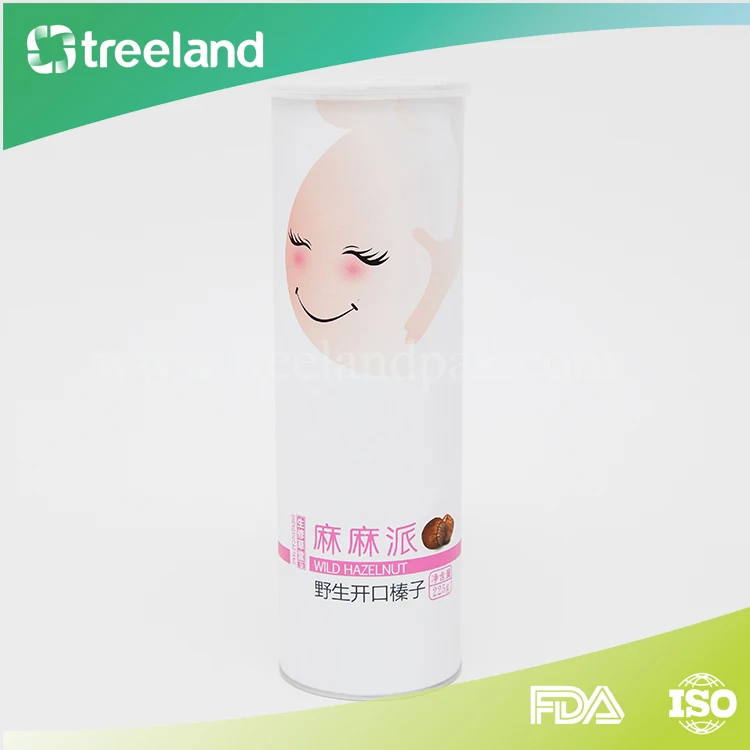 Custom Printed Cylinder Cardboard Box for Pringles Chips Packaging