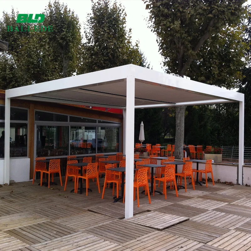 Outdoor aluminum louvre roof opening pergola pergola roof system kit