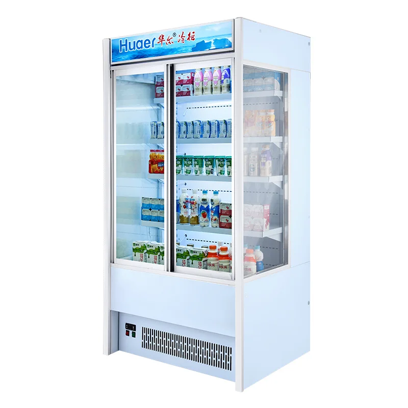 HUAER store portable open mini fridge for fruits and vegetables