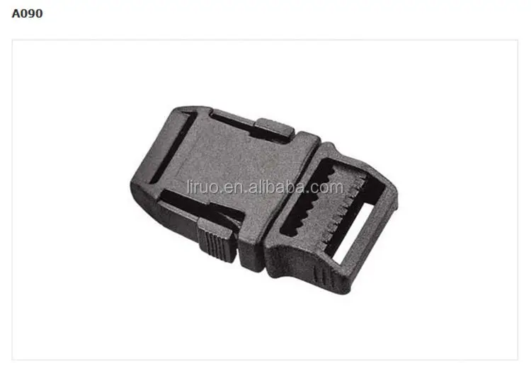 Hot selling black color 20mm side release plastic buckle