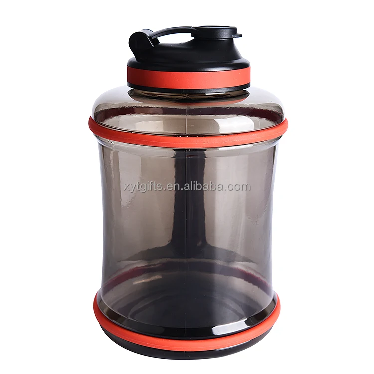 2.5L большая Спортивная бутылка для воды с силиконовый, бутылка питьевой воды с ручкой