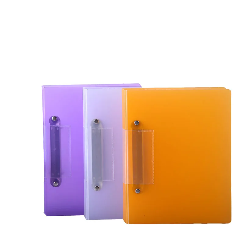 Hot selling plastic poly colored portfolio 3-hole punch ring binder folder