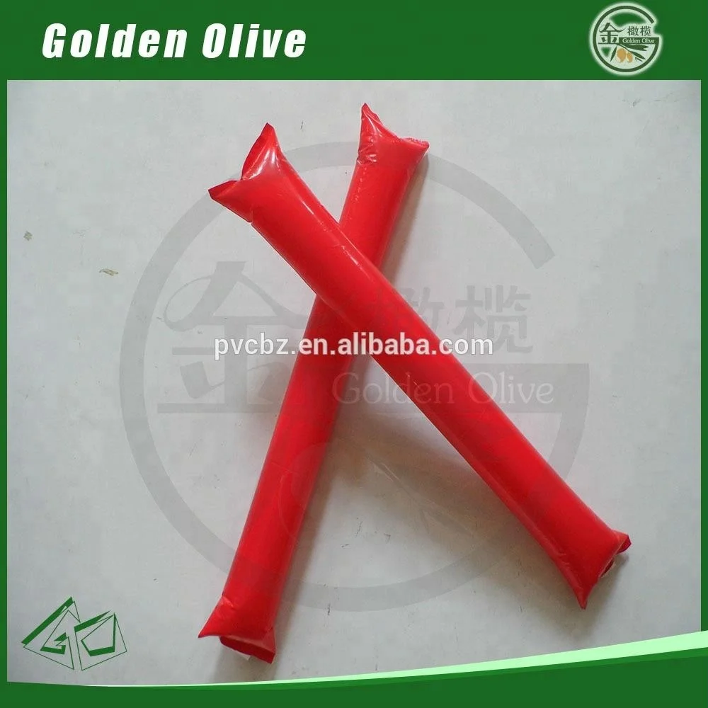 PE cheap promotion thunder stick ,printing any color hand clap ,noise make inflatable cheering stick
