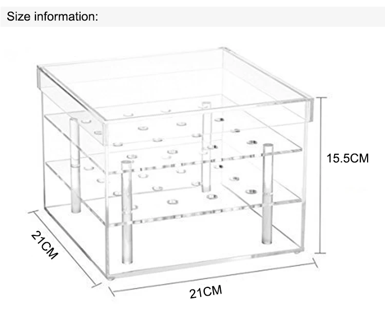 Vase Decorative Square Rose Pot Wedding Acrylic Rose Flower Gift Box