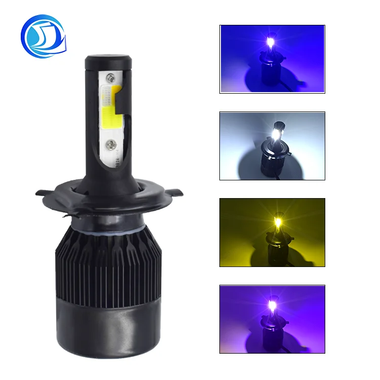 Оптовая продажа с завода, автомобильная фара черного цвета C6 9005 h13 h7 h4 COB, светодиодная лампа, автомобильная фара для всех автомобилей