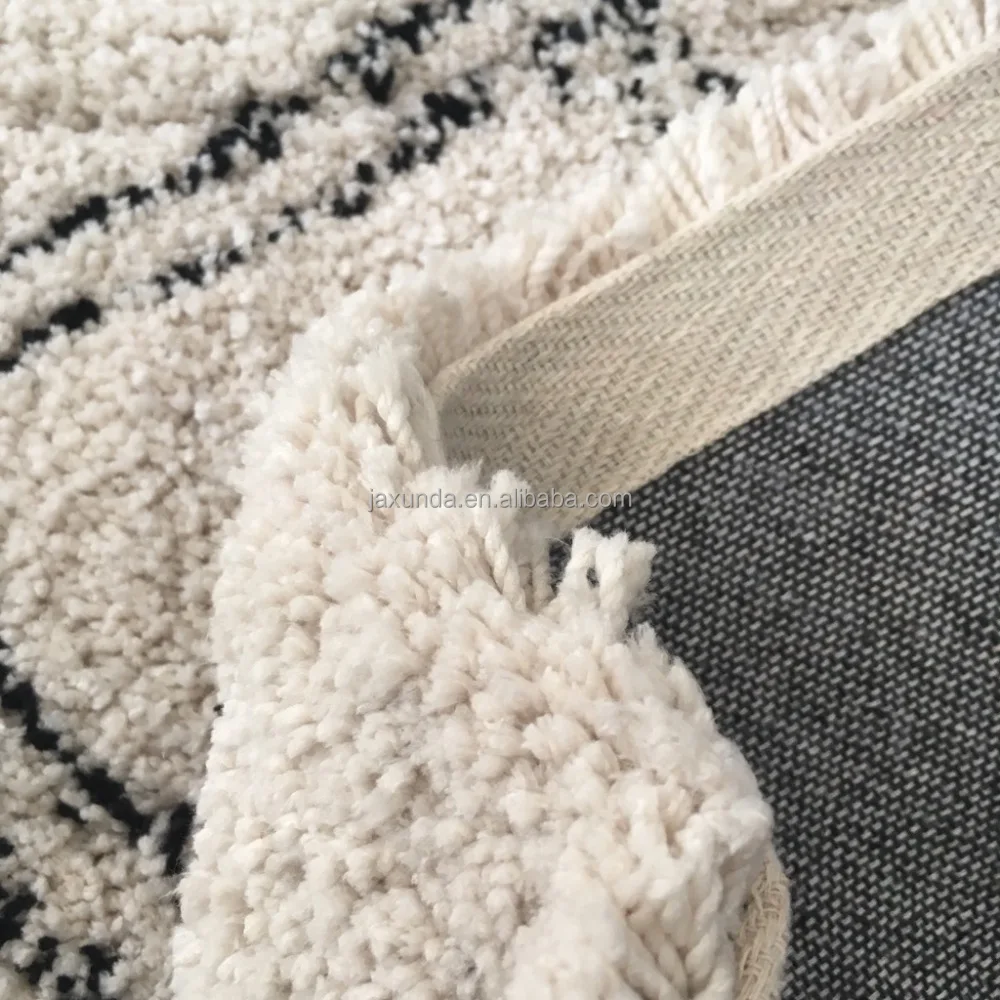 
Hot sales modern design long pile microfiber moroccan rug vintage 