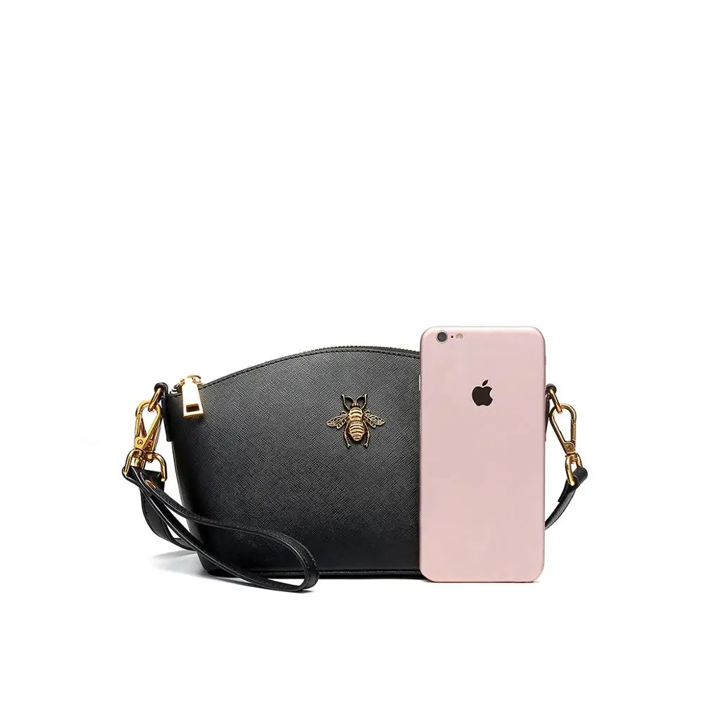 Simple style high quality leather sling bag large capacity retro single shoulder bag for women