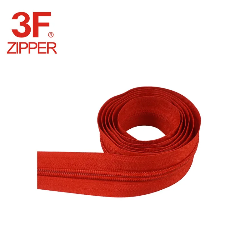 Big nylon zipper manufactory directly price  continous nylon zipper  nylon long chain zipper  roll