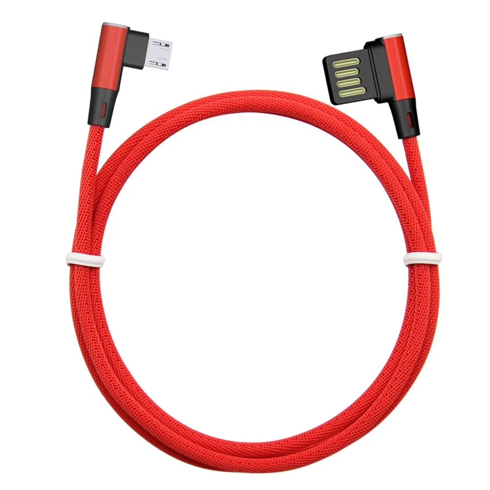 3FT/1M 90 Degree Type-C Fast Charging Wire USB C Cable L Shape Data Cord Charger For Android Phones