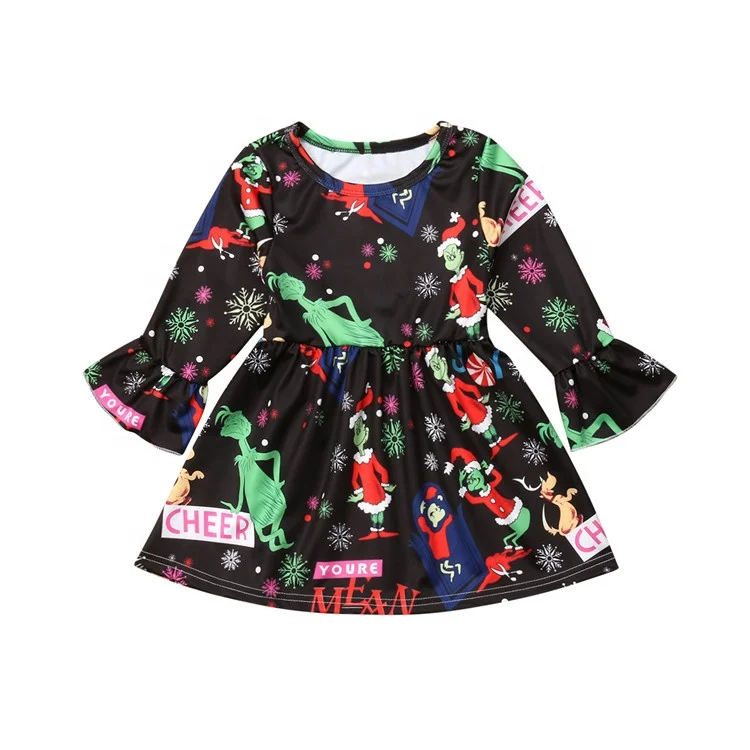 2020 children latest fashion Milk Silk 8 years girls dress Cotton kids clothes Pretty Girls Dancing Animal Designs ruffle Dress