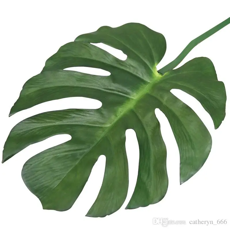 
Tropical Palm DIY Fake Green Artificial Monstera Leaves for Home Kitchen Party Decorations Handcrafts Novelty Office 