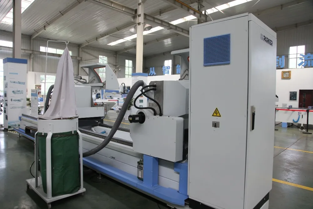 High-speed cutting aluminum door window CNC double head cutting saw machine