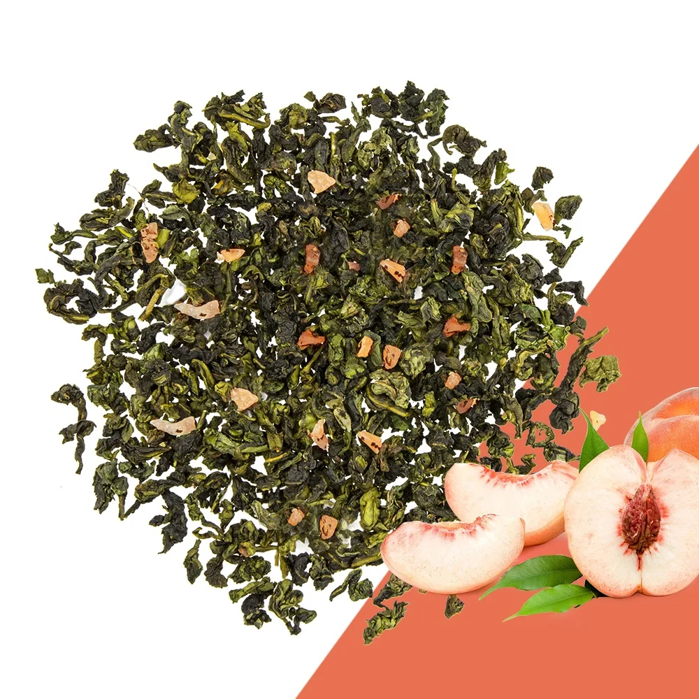 OEM EU Standard Organic Bulk Custom Tea Peach Oolong Tea Blend Blended Flavored Loose Leaf Fruit Tea