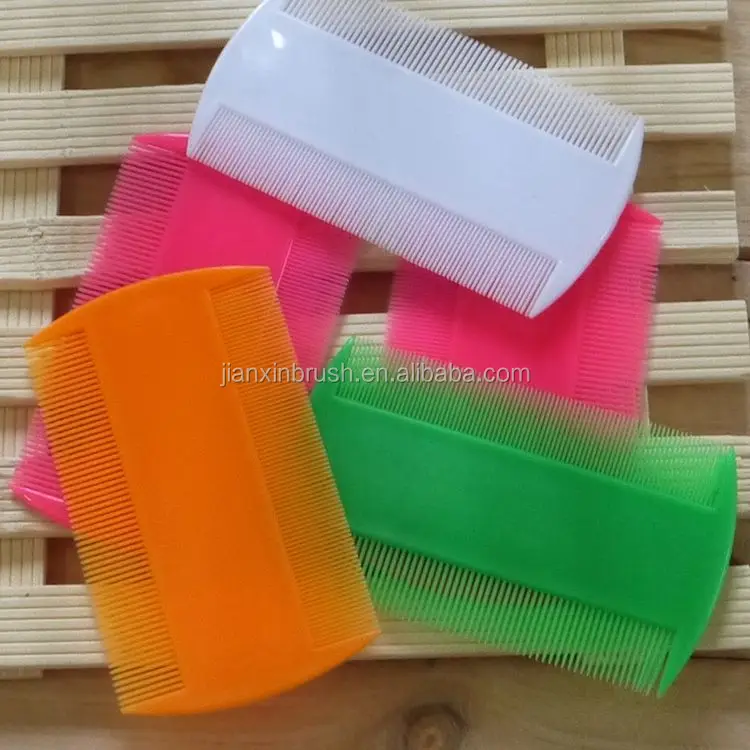 China factory colorful double sided plastic lice comb with wholesale price
