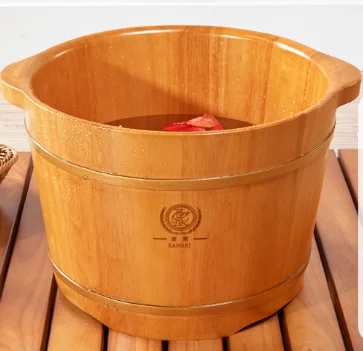 Promote blood circulation pedicure wooden foot basin foot spa tub