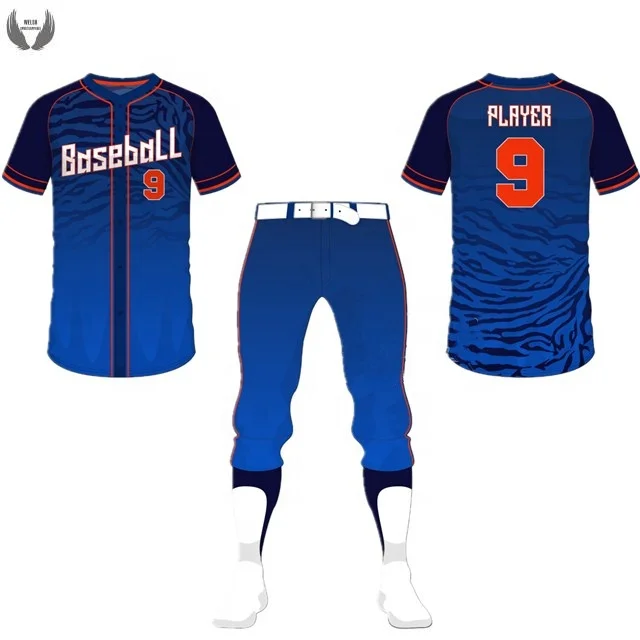 
Polyester custom design team player baseball uniform sets 