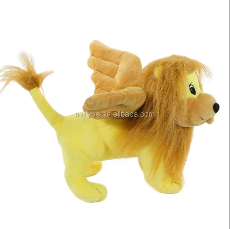 Promotional Lovely Super Soft Velboa Polyester Peluche Flying Wings Lion