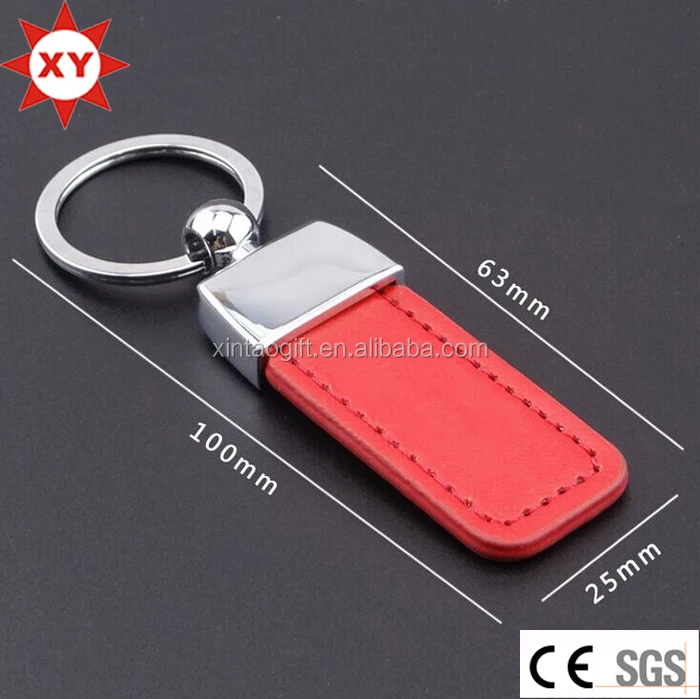Direct sales of custom multi-color leather key chains with laser logo