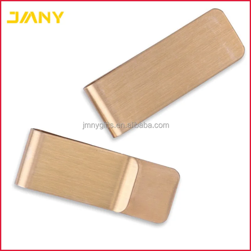 Custom Engraving Gold Classic Mirror Stainless Steel Metal Money Clip