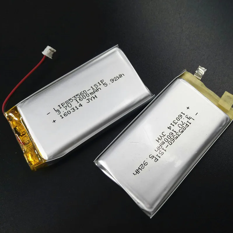 
Hot sale Lithium ion battery 3.7v 1600mah lithium polymer battery 853560 rechargeable battery 
