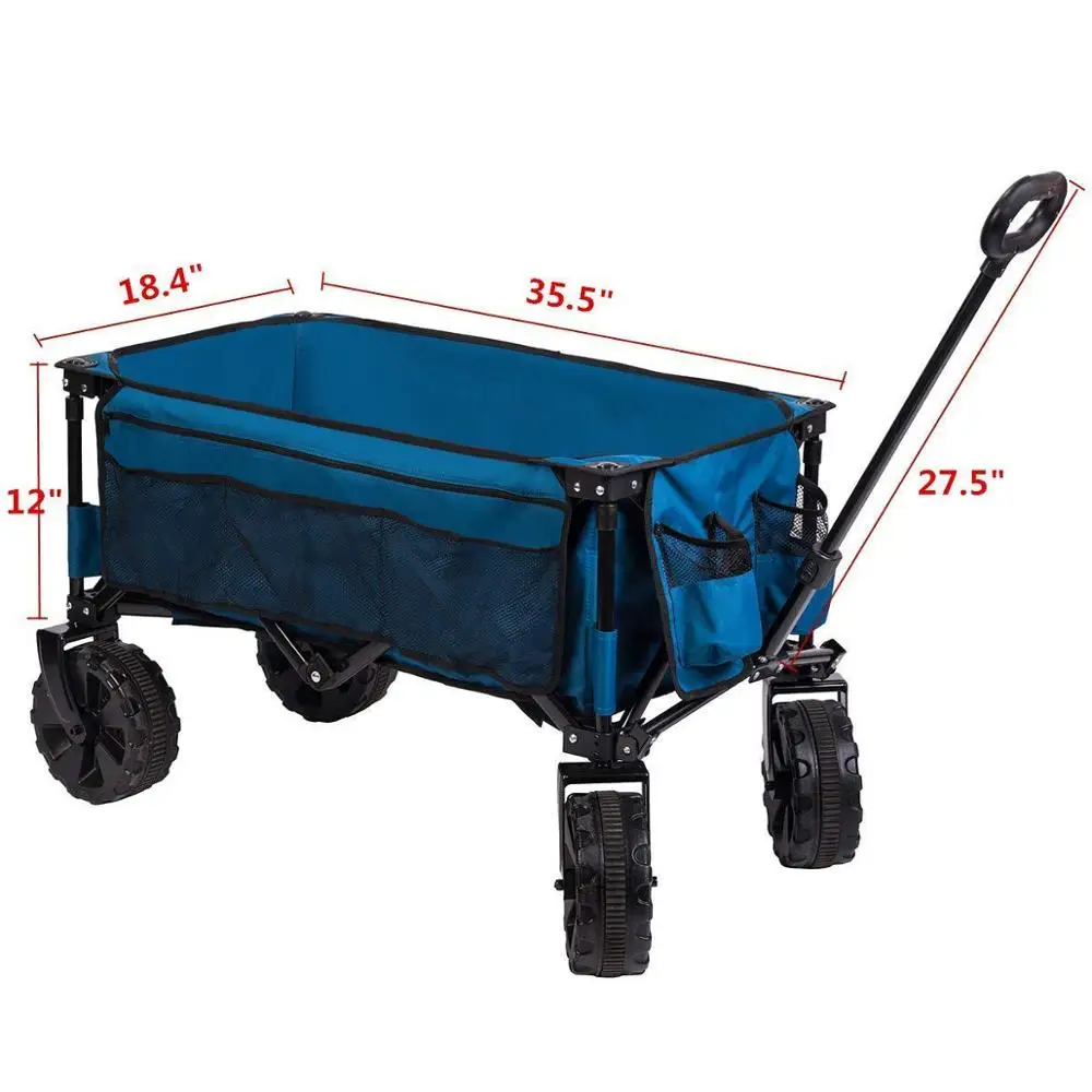 Collapsible Sturdy Steel Frame Garden/ Beach Wagon Beach Cart Sand Tires