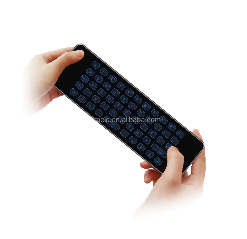 Mini RF Wireless Fly Air Mouse IR Remote Control Backlit Keyboard for Onida samsung lg smart TV box Android iptv voice