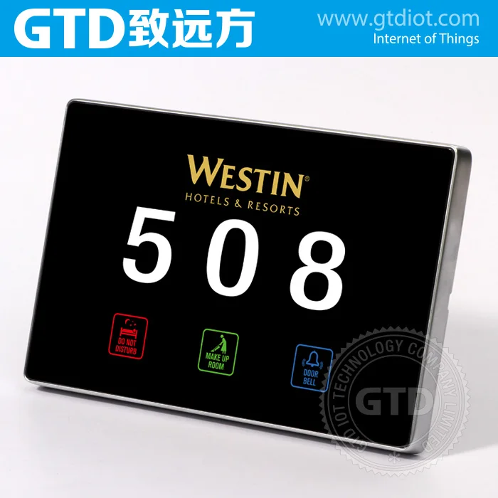 Роскошный Сенсорный электронный номер номера не беспокоить умная дверная табличка отеля