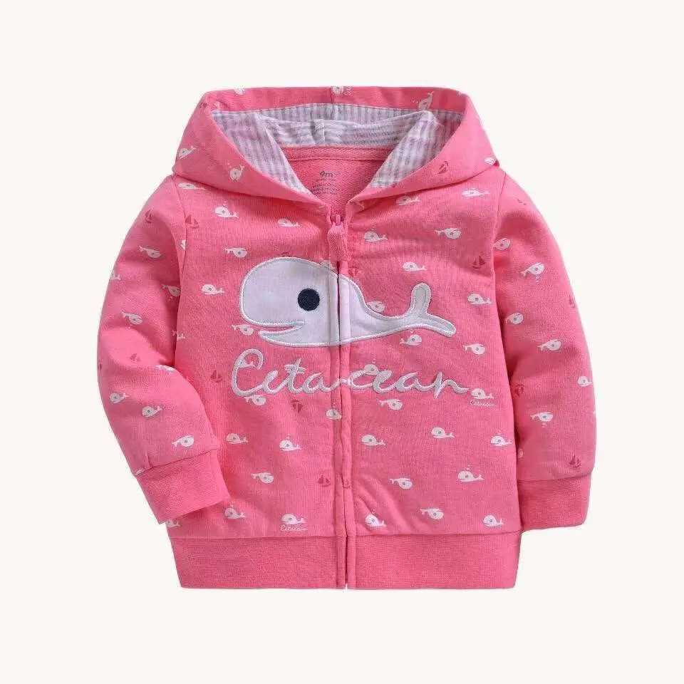 Лидер продаж 2021, детская одежда, модная хлопковая куртка с капюшоном для маленьких девочек