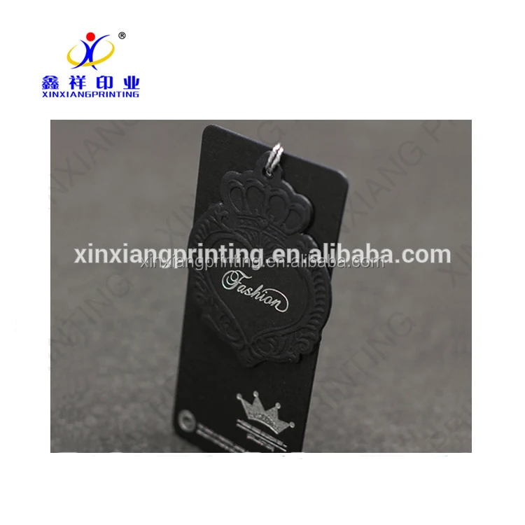 Бренд Жан Одежда Черный бумага бирка с индивидуальный дизайн