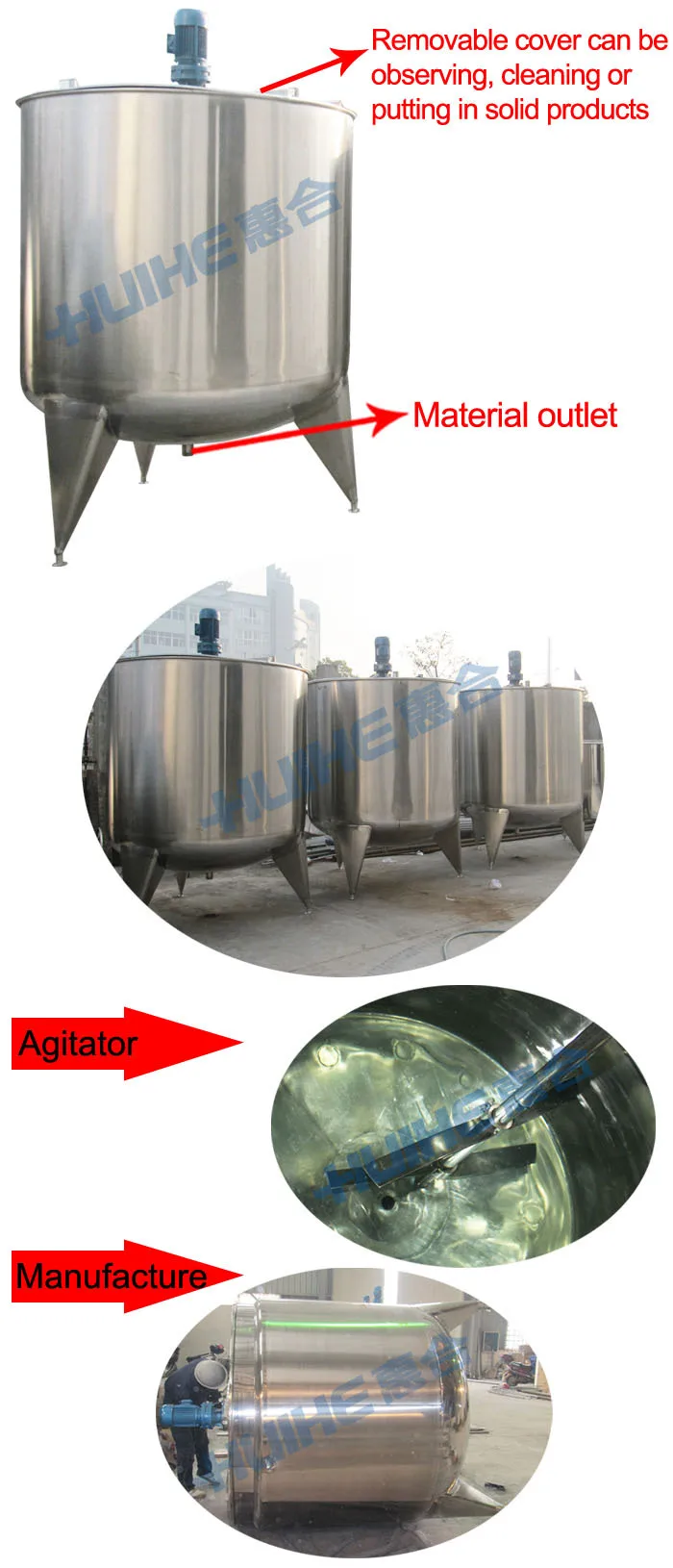 Milk Mixing Tank (500L), Cold and Hot Urn