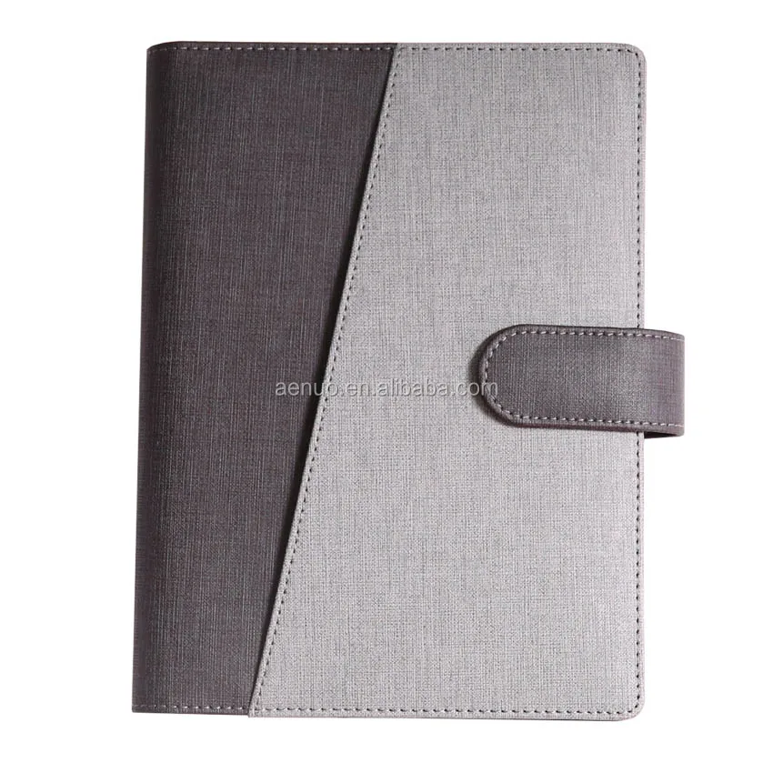 
2018 New A5 6 ring binder PU notebook business gift planner PU organizer 