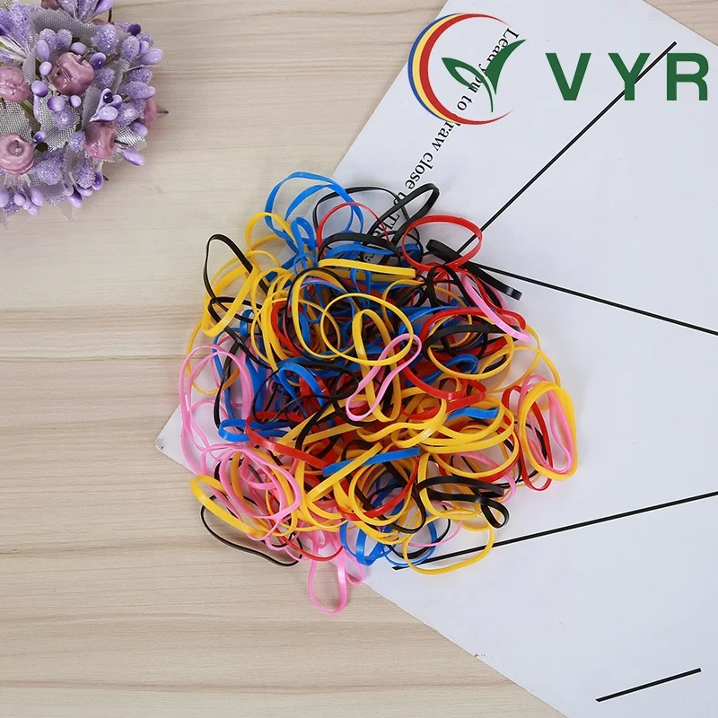 Лидер продаж, резинка для волос из ТПУ для девочек VYR, одноцветное или смешанное резиновое кольцо, эластичное кольцо