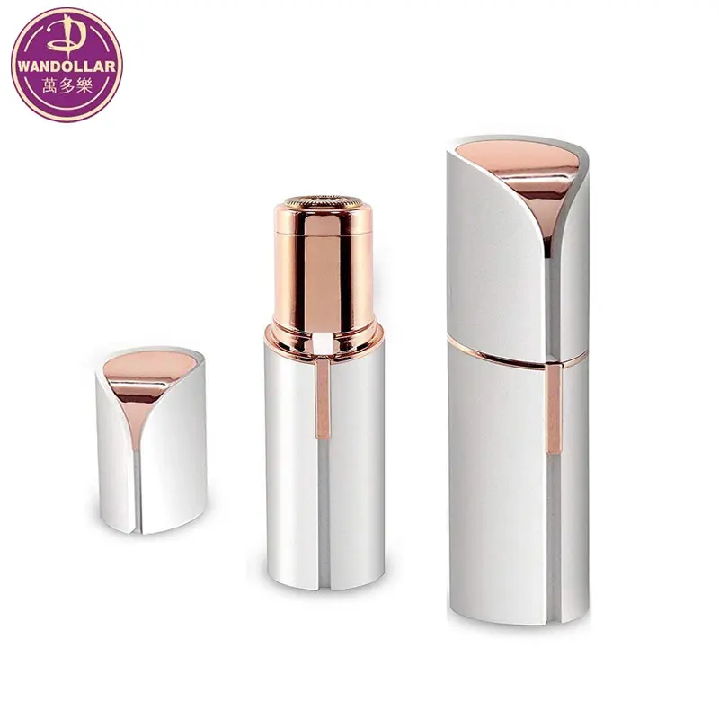 Женское безболезненное средство для удаления волос на лице, портативный эпилятор, триммер, бритва (белый)