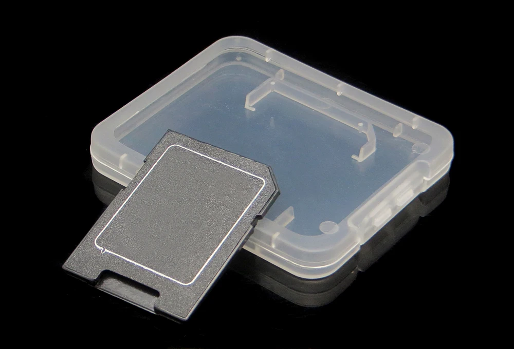 Clear Plastic Memory Card Case Holder for SD Card Plastic Storage Boxes