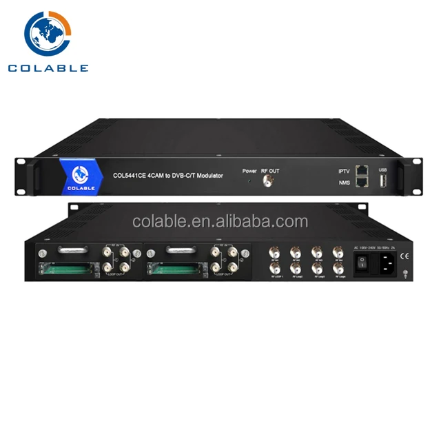 IRD 8* DVB-S/S2 to DVB-T transmodulator supporting CAM/CI card COL5441CE