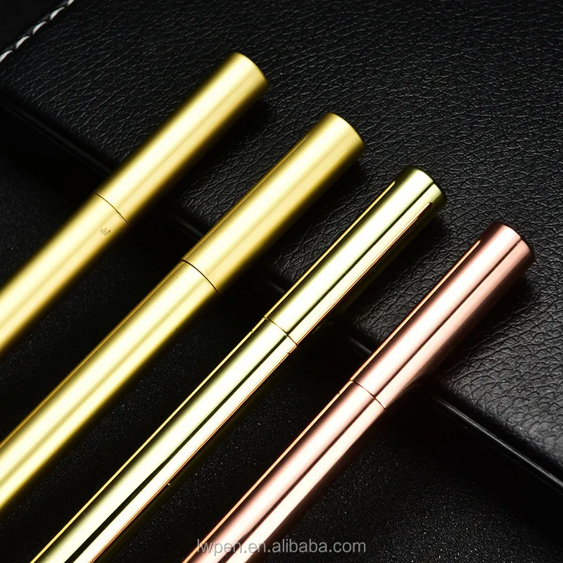 
Wholesale best luxury new novelty metal rose gold brass ball pen 