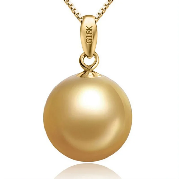 PZ34 10-11mm 18K gold seawater south sea pearl gold jewelry