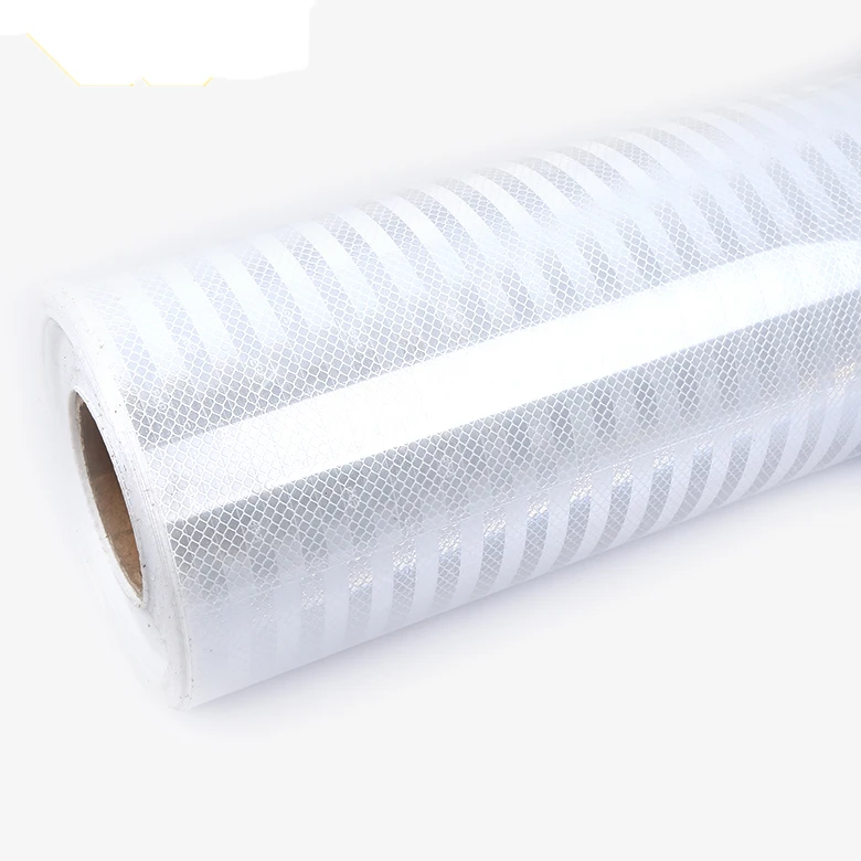 Engineering Grade Stripe Sheeting PVC Reflective Film For Traffic Signs
