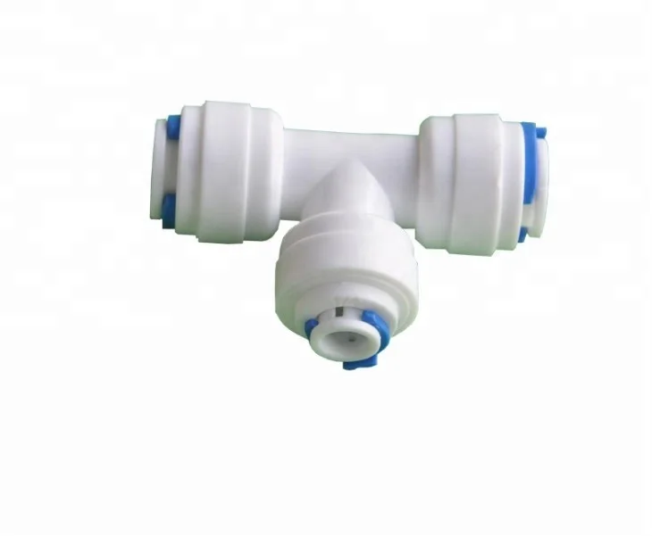 Shut-Off Plastic Water Filter Quick Fitting Four Way Valve 1/4 Inch For RO Reverse Osmosis