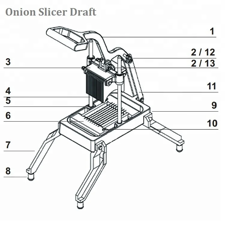 1/4 inch Hot sale commercial manual vegetable cutter onion slicer machine