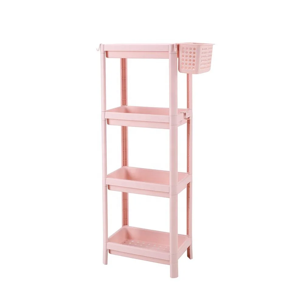 wholesale 4-layer plastic kitchen storage rack shelf