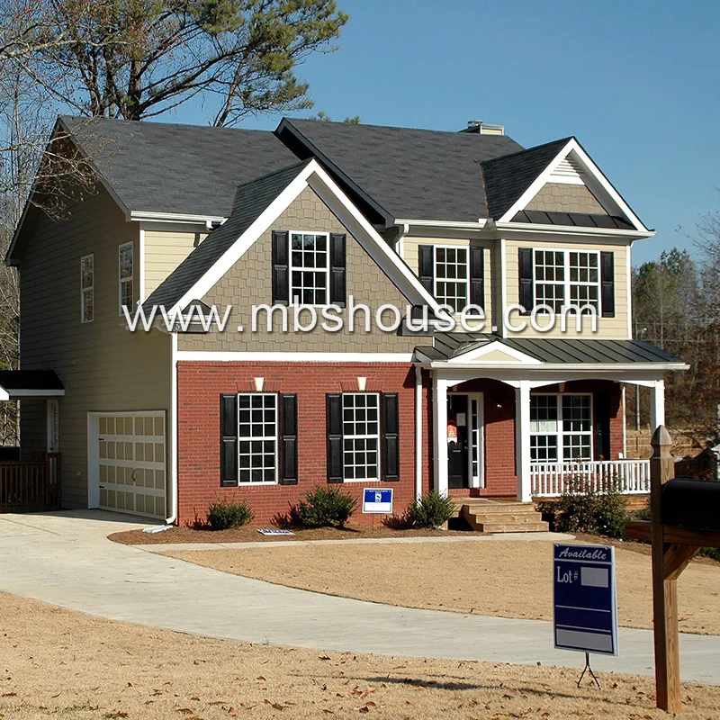 PVC/PU/calcium silicate board/EPS/glass wool composite wall prefab villa