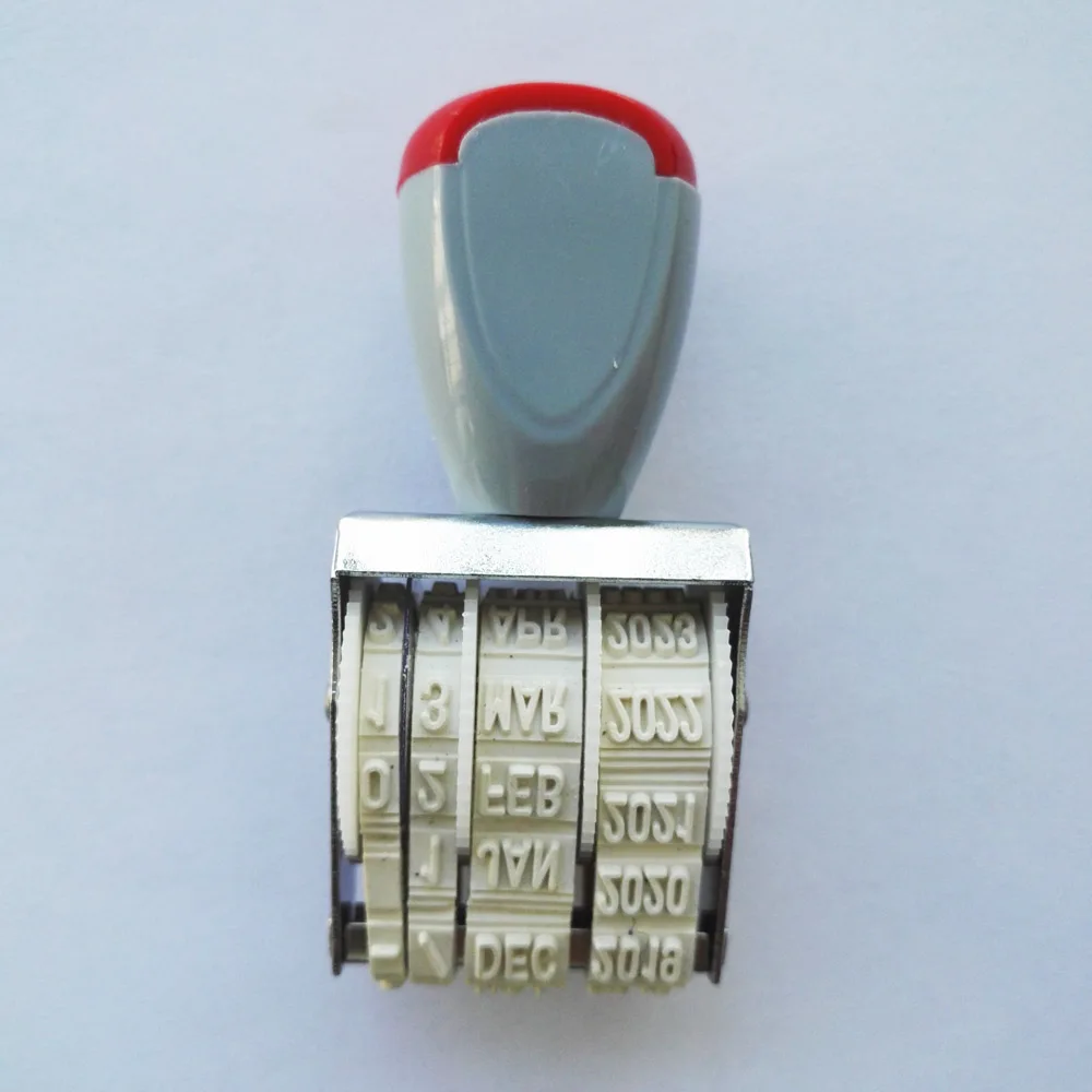 Wholesale good quality customized office adjustable plastic self ink stamp handle rubber date code stamp